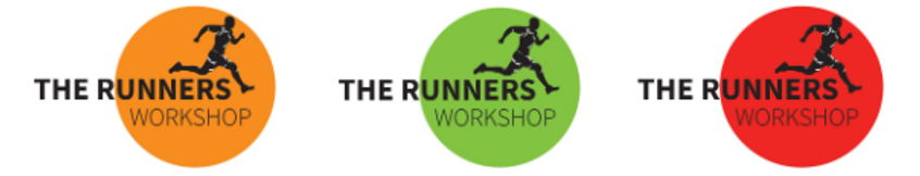 Running Man Logo Design Different Color Options