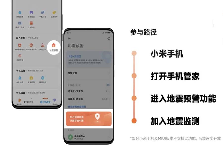 Xiaomi Earthquake Manager System