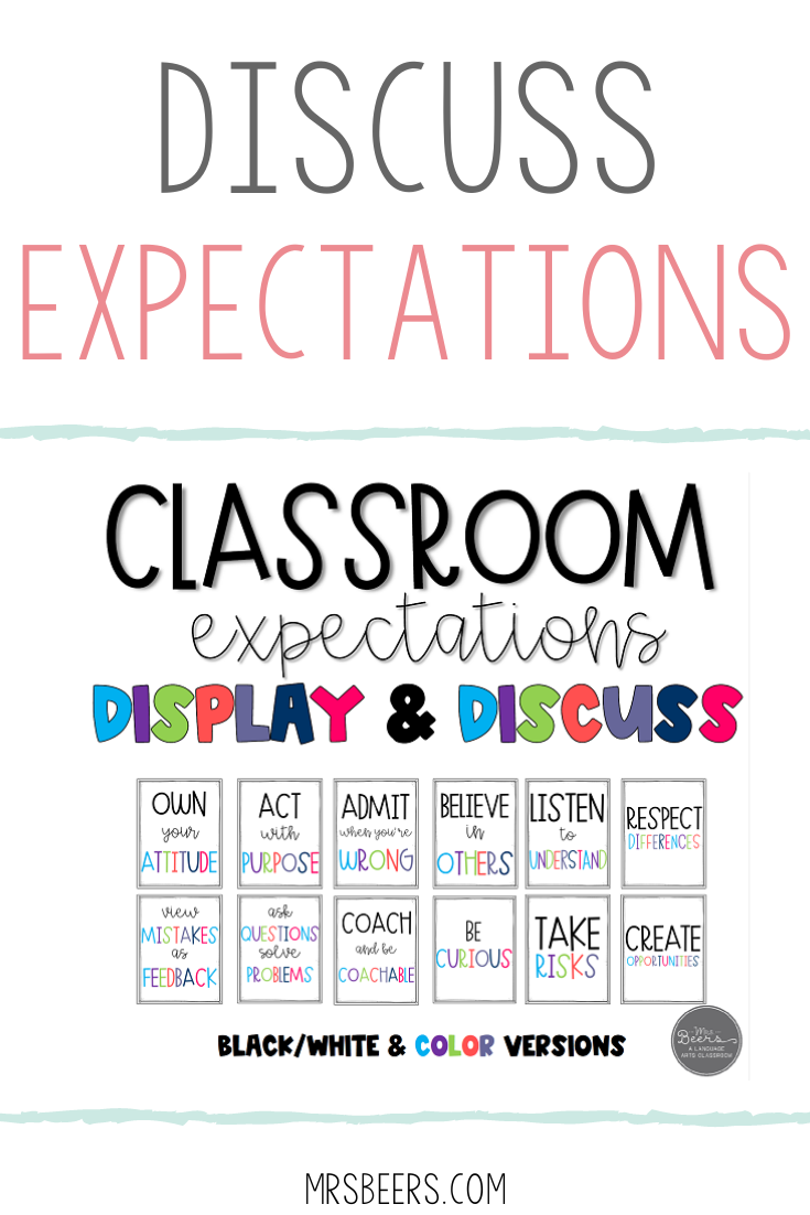 classroom expectations display