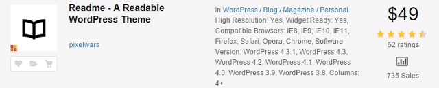 Readme WP Responsive RabinsXP HTML5 & CSS3 Website Template - Price