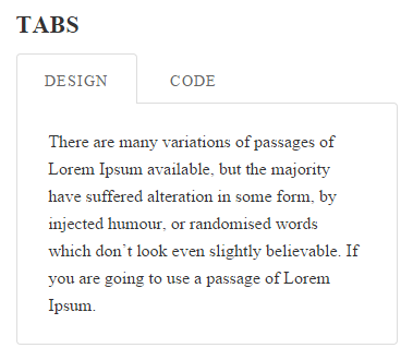 Tabs - Shortcode - Design - Readme WP Responsive RabinsXP HTML5 & CSS3 Website Template