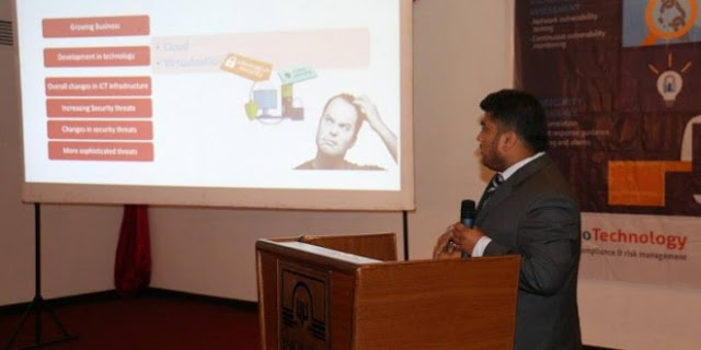 Mukunda Pokhrel, co-founder of Rigo Technology speaking at Seminar - RabinsXP