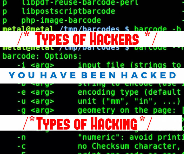Types of Hackers and Types of Hacking - Banner