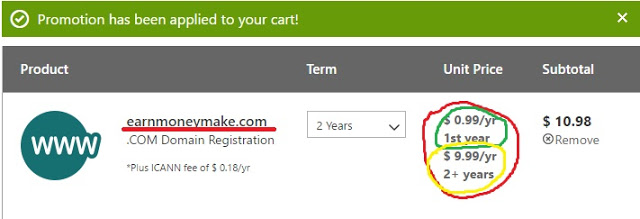 93% OFF Domain Registeration