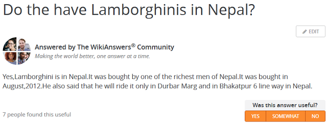 Do we have Lamborghini in Nepal?