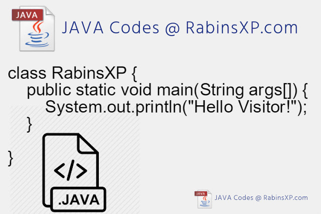 Java Codes @ RabinsXP