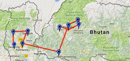 Bhutan-Sikkim Map