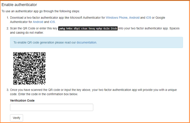 2FA With ASP.NET Core Using Google Authenticator