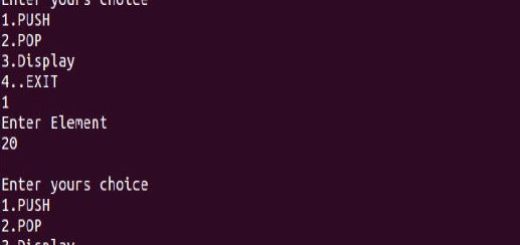 JAVA Stack operations - Push, Pop, display