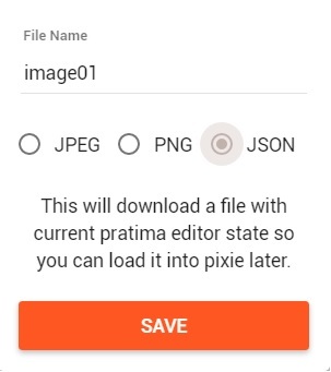 JSON - Save File - Pratima Sampadak