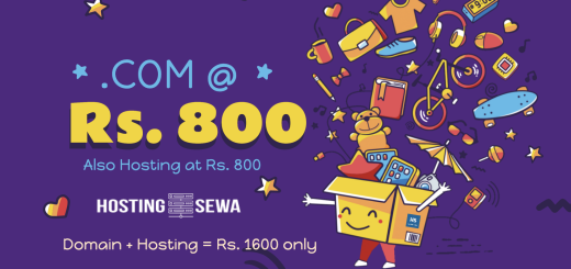 HostingSewa - Get your .com domain @ Rs. 800 and Cloud Hosting @ Rs. 800 exclusively from HostingSewa - Nepal's first full stack web host. Promo Code: Maha-ShivaRatri-2020